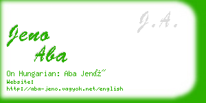 jeno aba business card